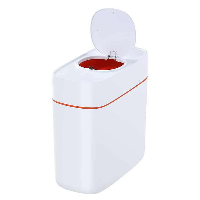 Buy JOYBOS Bathroom Garbage Bin with Lid Commercial Trash Cans 14L