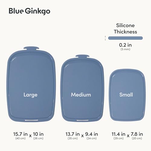 Set de 3 tablas de cortar de silicona Blue Ginkgo miniatura 2