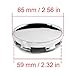 4pcs 65mm Wheel Hub Center Caps for Blazer 1998 Avus 2003 Wheel Rims Base Replacement, 65mm(2.56in)/59mm(2.32in) 4 Pack