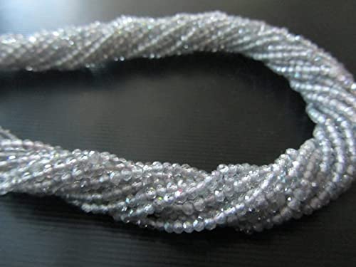 Quartz rose perles rondelles 2mm LKBEADS fil de pierre naturelle facettée