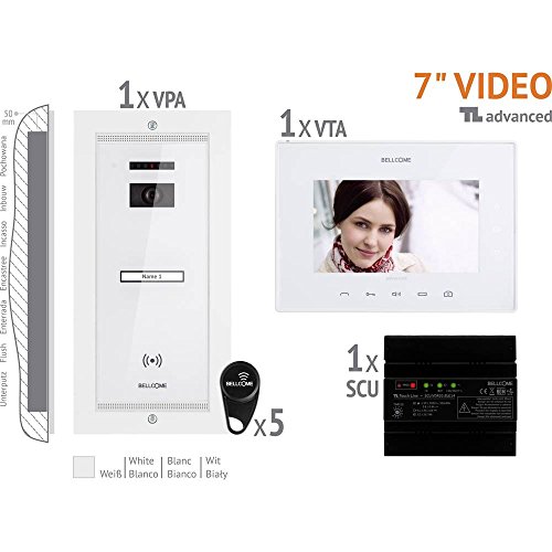 Preisvergleich Produktbild BELLCOME Video-Türsprechanlage Kabelgebunden Komplett-Set VKA.P1FR.T7S9.BLW04
