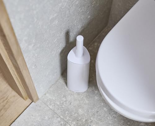 Image of Joseph Joseph Flex 360, Advanced Smart Toilet Brush and Storage Holder Set with Anti-drip, Anti-Clog, Triple-Action Replaceable Brush Head - White