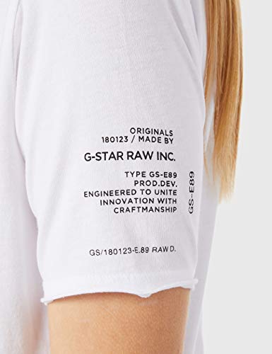 G-STAR RAW Women's Mysid Option Slim Top C, Bianco...