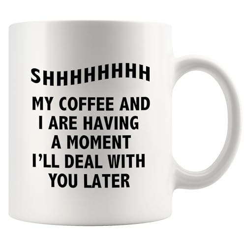 Panvola Shhh Coffee Mug 11 oz Sarcastic Office Gift