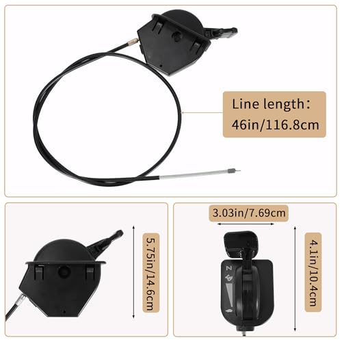 WEIYINGSI 946-05098C Lawn Mower Throttle Choke Cable, Replaces Throttle Choke Cable XT1 LT46 LT50 GT50 GT54 ST54 XT2-LT54 LX46 GX54 Troy-Bilt Craftsman MTD CYT5023SE 946-05098A 946-05098B - Thumbnail 3