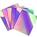 Metallic Iridescent Foil HTV Heat Transfer Vinyl for T-Shirt 12" X 10" Sheets(Pack of 6)