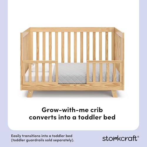 Image of Storkcraft Beckett 3-in-1 Convertible Crib, Natural