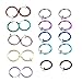Yueton 10 Pairs Non - Piercing Fake Spring Septum Nose Lips Ear Ring Hoop Clip On