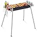 Produktbild VAZILLIO Holzkohlegrill Edelstahl Picknickgrill Tragbarer Grill Einstellbarer Höhe Campinggrill Outdoor Grill BBQ Für 5-10 Personnes