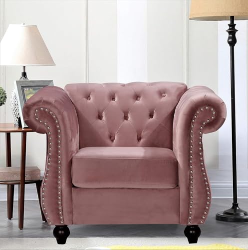 Container Furniture Direct Feinstein Modern Velvet Chesterfield Couches for Living