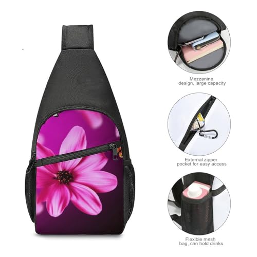 Bolso bandolera rosa para trekking y uso casual miniatura 5
