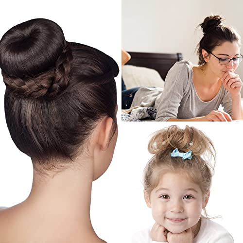 Foto von VEGCOO 6 Stück Donut Duttkissen Donut Hair Bun Maker​Set Haarstyling Frisurenhilfe Set Nylon Haargummi