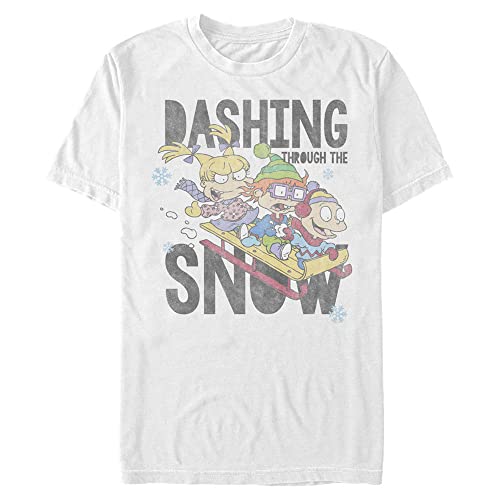 T-shirt Rugrats Nickelodeon Blanc 4XL pour homme grand au style rétro nostalgique