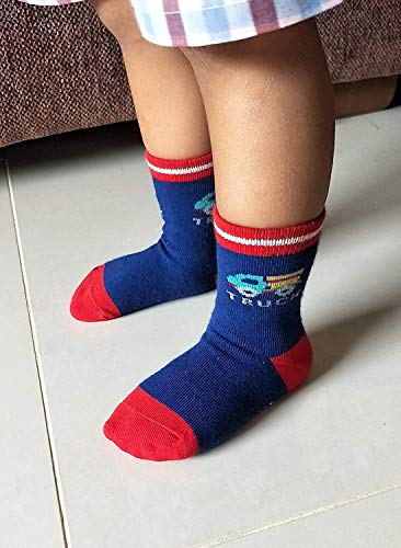 Image of CUTEABLY Baby Boys & Baby Girls Cotton Grip Socks (Pack of 6)