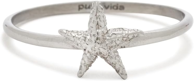 Pura Vida Sea Star Ring - Premium Materials - Polished Band