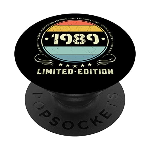 1989 Edición limitada 1989 cumpleaños Popsocket para mujeres y hombres PopSockets PopGrip Intercambiable