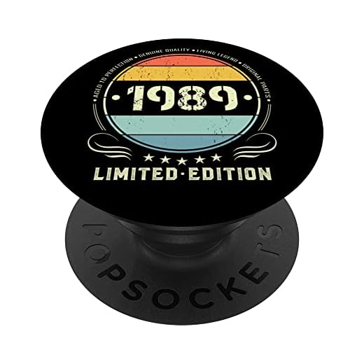 1989 Edición limitada 1989 cumpleaños Popsocket para mujeres y hombres PopSockets PopGrip Intercambiable