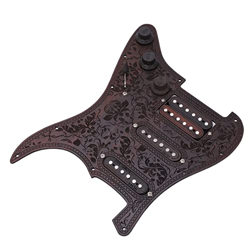 Pickguard de guitarra, placa traseira carregada de jacarandá vintage com parafusos, acessórios de gu