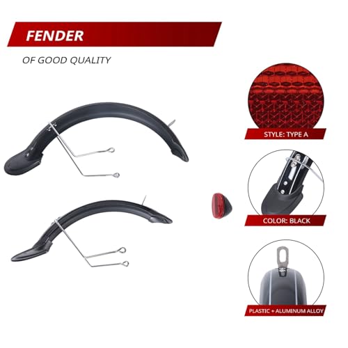 Kopinma for 14 Inch V1 Electric Bicycle Mudguard Folding Bike All Inclusive Aluminum Alloy Bracket,A