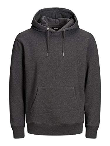 Jack & Jones Nos Hombre Jjesoft Sweat Hood Noos Capucha Not Applicable, Gris (Dark Grey Melange Fit: Relax), Medium