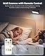 Amagle 2 Stück Kabellose Wandleuchte Innen, LED Wandlampe mit Touch- und Fernbedienung, Wiederaufladbare Batteriebetriebene Wandlampe, Dimmbar 3 Farbtemperaturen, für Schlafzimmer, 360° Drehbar