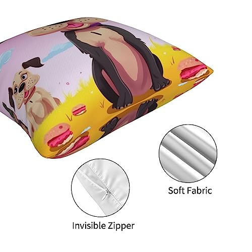 Housse de coussin douce imprimé chien BAFAFA fermeture invisible - 7