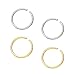 Pamido Hoop Cartilage Earring Fake Earrings Nose Rings Septum Nose Ring Stainless Steel for Women Men Girls Silver Gold