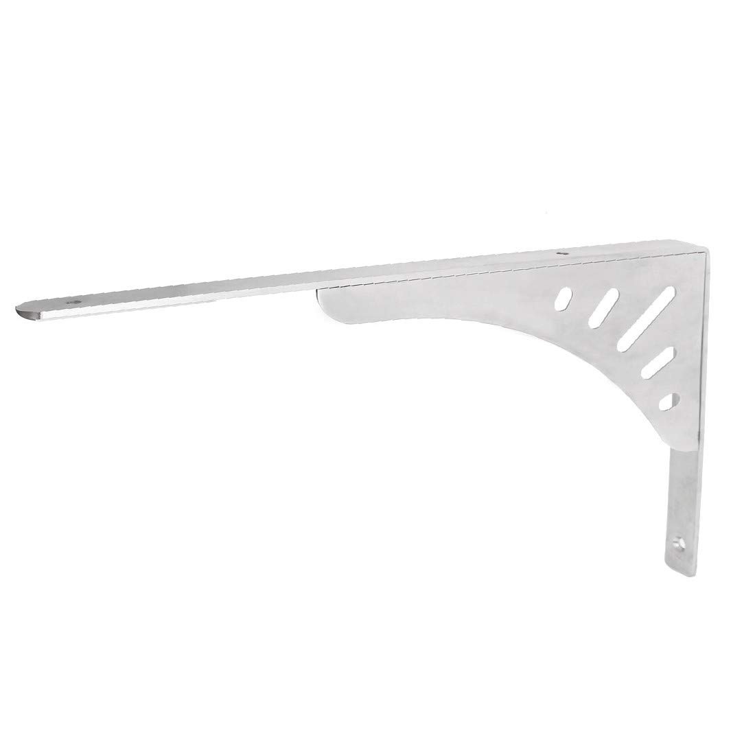 New Lon0167 14' 'Acciaio In primo piano inossidabile efficacia affidabile L Shape Wall Shelf Bracket Brace Silver Tone 2pcs(id:da4 16 85 169)