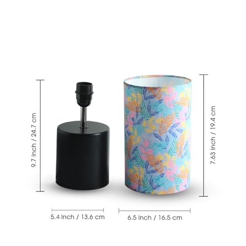 Image of ExclusiveLane 'Frond' Iron Table Lamp for Bedroom Living Room Home Decoration & Bedside Lamp Bed Lamps for Side Table Side Lamp for Bed Room in Metal (44.5 Cm, Without Bulb, Handcrafted)