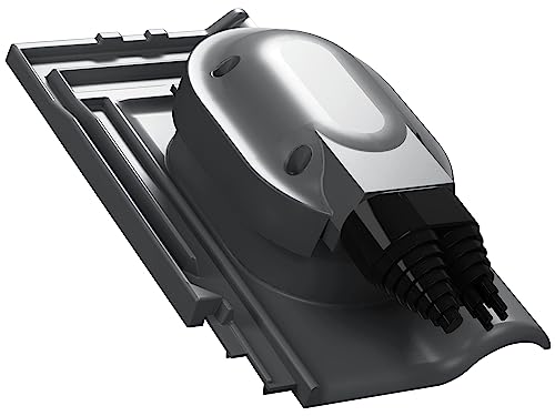 Wasserdichter Solardurchgang Photovoltaik-Dachdurchgang für Koramic - L15 (Langenzenn) Dachziegel - Solar Dachdurchführung (RAL 7024 - Graphit)