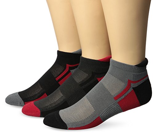 PowerSox Men's 3-Pack Powerlites No Show Socks With Moisture Control