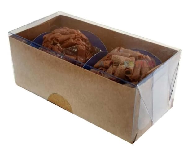 Caixa Kraft 8x4cm Para 2 Brigadeiros (Ideal Para Doces Gourmet e Docinhos) Ideia 4657 (50)