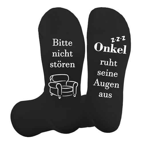 Jukeios Onkel Geschenk Geburtstag Weihnachten Geschenk für Onkel Geburtstag von Nichte Weihnachten Lustige Socken Geschenke Weihnachtsgeschenke Vatertagsgeschenk Geschenke