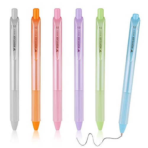 WY WENYUAN Cute Pens, Fine Point Smooth Writing Pens, Pastel Ballpoint Pens Bulk, Colorful Best Gift Pens, Black Ink 1.0 mm Journaling Pen, Pens Office Supplies for Women & Men, Note Taking