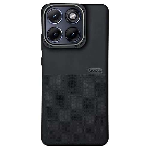 Image of NIUKIN Rugged Soft Back Case for Motorola Edge 70 Fusion | Shockproof Scatrchproof Cover | Black (Design 02)