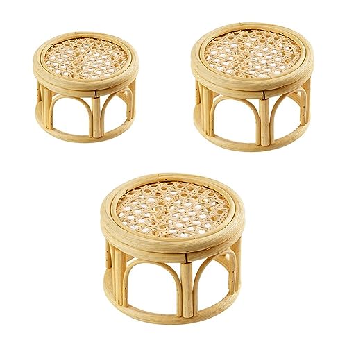 Support de pot de plantes de jardin en rotin pour surélever vos bonsaïs - 4