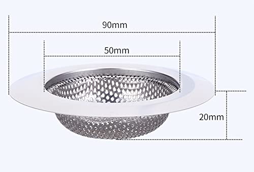 image for Tongke 2 Sizes Stainless Steel Kitchen Sink Strainer, Anti-Clogging Si