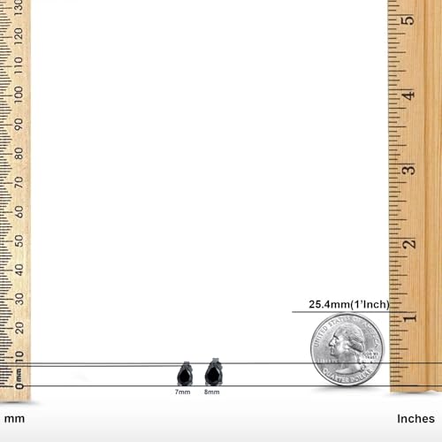 Art Deco Pear Shape Solitaire Push Back Stud Earring 8mmX6mm Excellent Simulated Cubic Zirconia Solid 925 Sterling Silver4