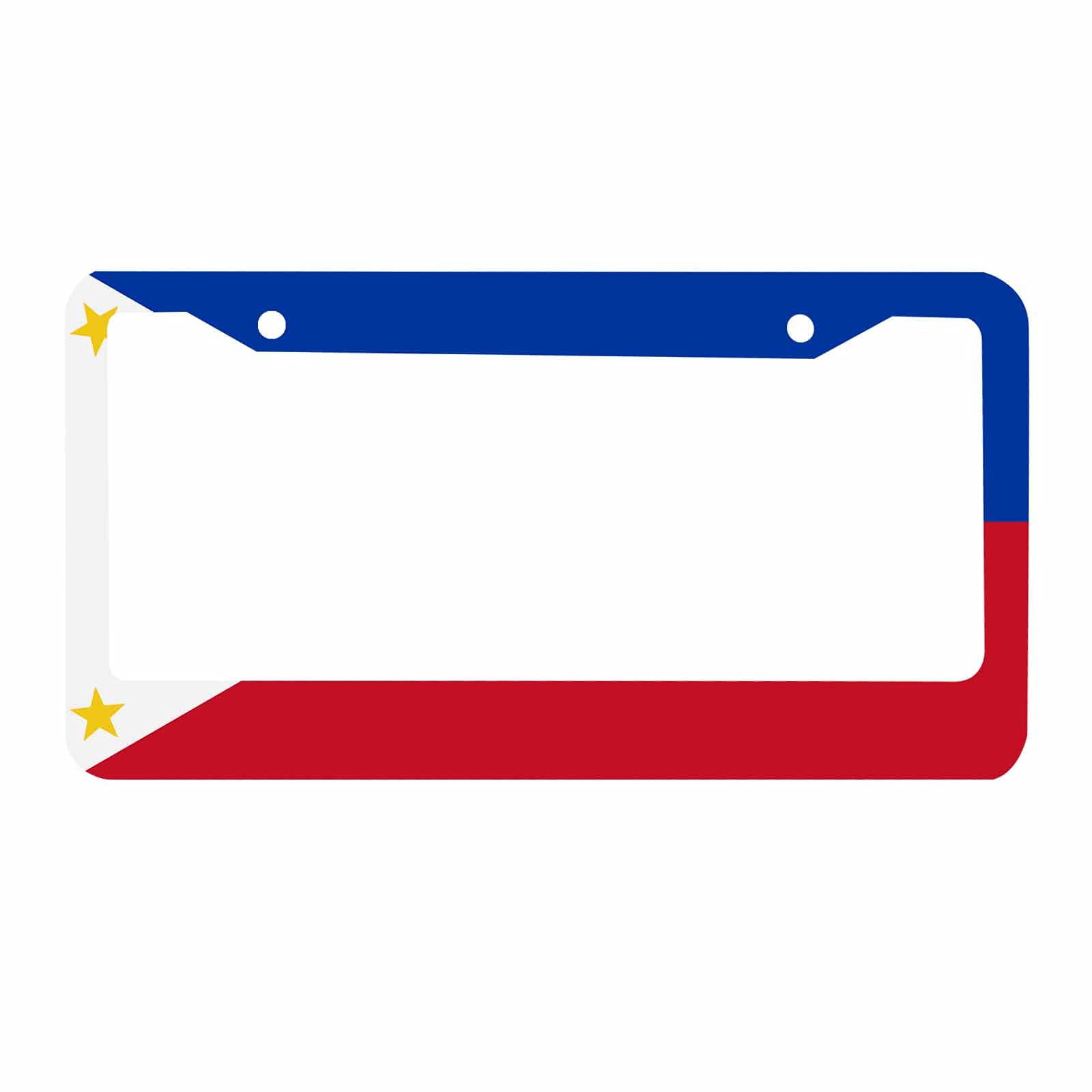 Decorative License Plate Frame Flag of The Philippines Car Tag Frame Aluminum Auto License Plate Holder for Men Women