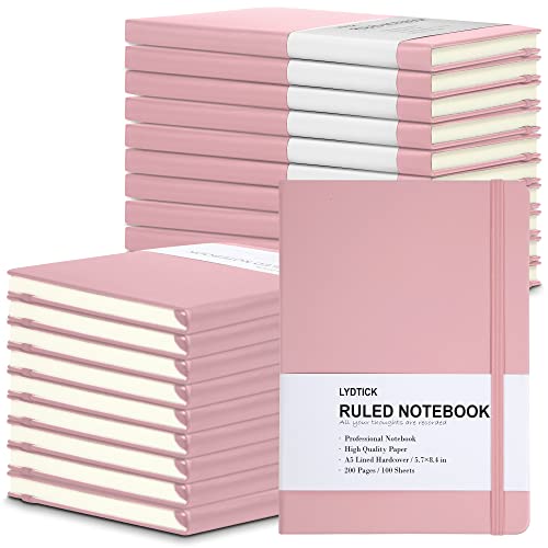 Carnet ligné a5 lot de 20 cahiers écriture notes travail école et journal intime rose
