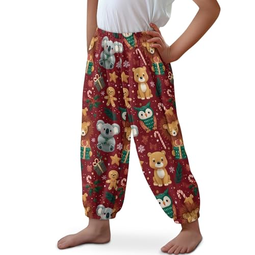 Image of Unisex Little Kids Yoga Trousers Bohemian Beach Pants Baggy Harem Activewear for Boys and Girls Age 3-10