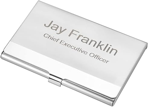 Personalized Business Card Holder, Custom Engraved Business Card Holder