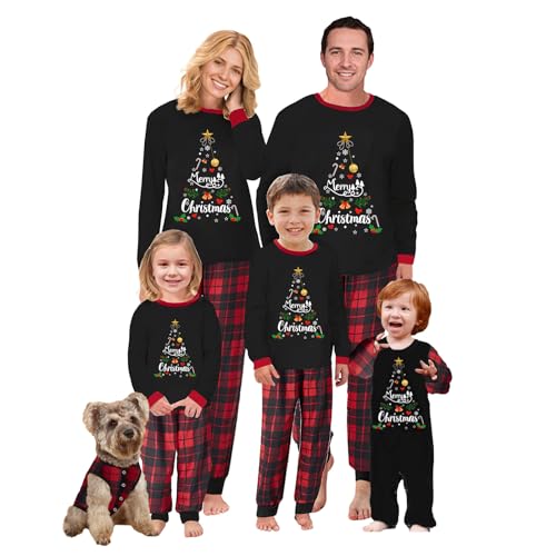 WephuPSho Christmas Family Pajamas Sets Xmas Matching Pajama Top Pants Set Holiday Jammies Sleepwear(!p-25, Mom, S)