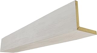 Ekena Millwork BMSD2C0040X040X216UN 2-Sided Sandblasted Endurathane Faux Wood Ceiling Beam, 4-in. W x 4-in. H x 18-ft. L, White Washed