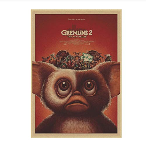 DPFRY Cuadro En Lienzo Fantasía Película De Terror Gremlins Cartel E Impresión Estilo Retro Arte Decorativo De Pared Pegatinas Carteles para El Hogar Kz865Xw 40X60Cm Sin Marco