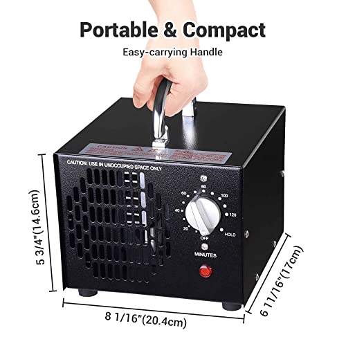 Yescom 3500Mg Ozone Generator Commercial Industrial O3 Air Black Purifier W/Handle #TOP7