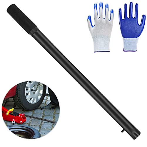 ANCKNE Horizontal Hydraulic Jack Handle 2 Ton Jack Handle Replacement with Rubber Gloves Automotive Car Jack Accessories Black