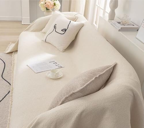 Protège canapé trois places beige 180x300 anti-tache en polyester