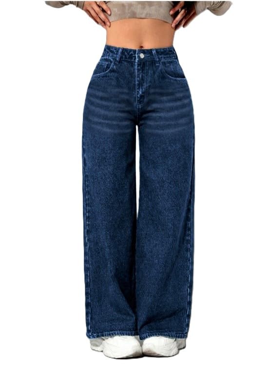 Image of Ben Martin Baggy Jeans for Women || Women,s Loose Jean Pants || Oversized Jean's for Women's || Wide Leg Jean,s for Woman || Casual Jins for Woman's || Loose Jin Pant for Woman,s 3-BM-JJ33