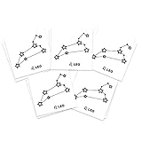 Astrology Temporary Tattoos/Select from Constellations or Zodiac Signs/Choose your Birth Sign (Leo Constellation 10pk)